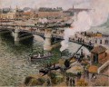 El pont boieldieu Rouen clima húmedo 1896 Camille Pissarro parisino